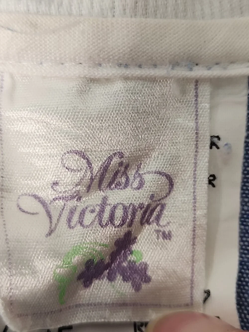 80s Miss Victoria Girls School Days Blue Chambray Dress Peter Pan Collar 6X VTG